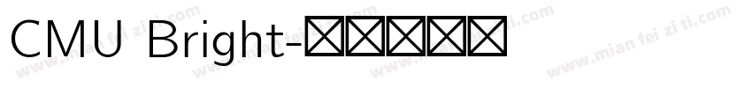 CMU Bright字体转换